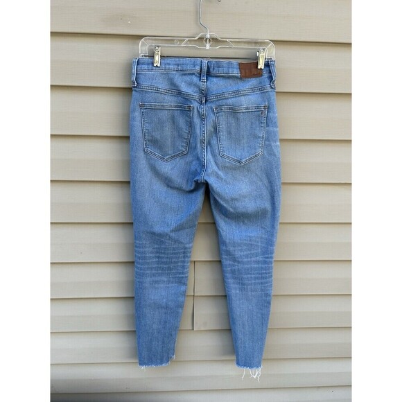 Madewell Women’s Size 29 High-Rise 9” Distressed Skinny Jeans Raw Hem - Picture 3 of 8